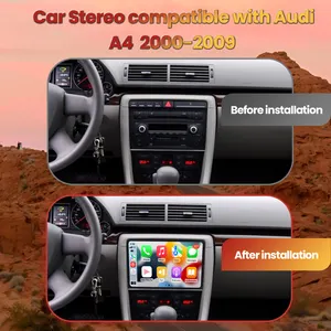 Radio mobil Audi A4 2000-2009 9 inci 8 Core TS10 Stereo 4 + 64g Android 12.0 Radio/Panel/navigasi GPS