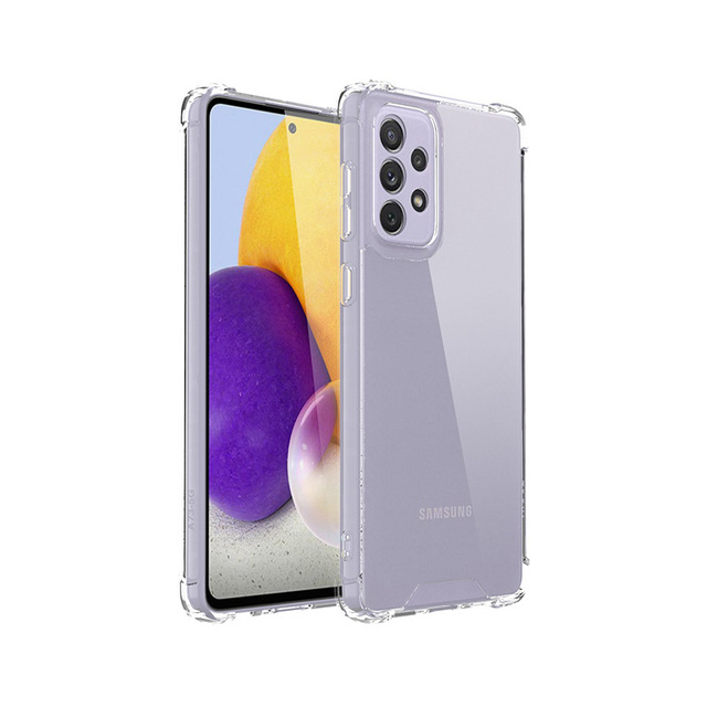 For Samsung Galaxy A73 Clear Case, Transparent Anti-Scratch Hard PC + Soft TPU Frame Shockproof Phone Case for Samsung A73 5G