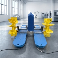 Moteur d'aérateur à roue à aubes solaire pour la purification de l'eau, l'oxygénation, l'économie d'énergie, machine d'aquaculture pour étang à poissons 380V GLSUN750