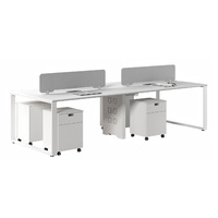 Poste de travail de bureau moderne, mobilier de direction, bureaux avec cloison et tiroirs, ensemble de meubles en gros