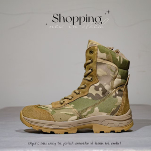 Scarponi Tattici Mimetici di Alta Qualità per Uomo e <span class=keywords><strong>Donna</strong></span>, Suola in Gomma Antiscivolo, Traspiranti con Cerniera Laterale, Scarpe da Escursionismo Outdoor - Product Image 4