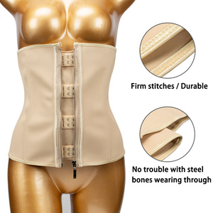 Drop Ship 9 Steel Os Removal Hook Zipper Belly Slimming Wrap Belt Plus Size Latex Fat Lose Reducing Women Waist Trainer - Product Image 3