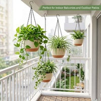 Pots de fleurs suspendus bicolores modernes pour usage quotidien, en plastique, pour plantes araignées, avec chaîne métallique, pour l'intérieur et l'extérieur, panier décoratif de jardin