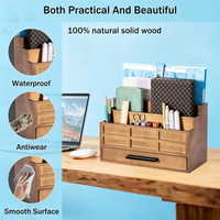Organisateur de bureau en bois avec tiroir, organiseur de factures et de courrier, porte-documents pour fournitures de bureau, accessoires de bureau