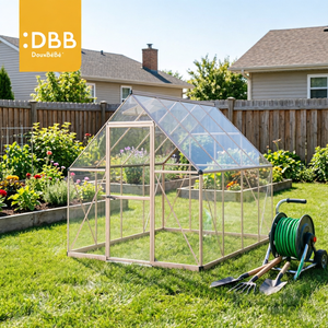 6x12 Aluminum Greenhouse Custom Size Frame Greenhouse <strong>Kit</strong> Easily Garden Winter Mini Garden Greenhouse - Product Image 1