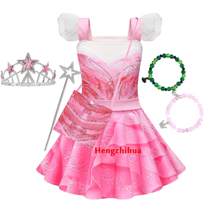 <span class=keywords><strong>Disfraz</strong></span> de Bruja Rosa para Niñas, Vestido de Tul con Burbujas Rosas, Traje de Princesa con Lentejuelas y Malla, Disfraces de Bruja Glinda de TV y Películas - Product Image 1