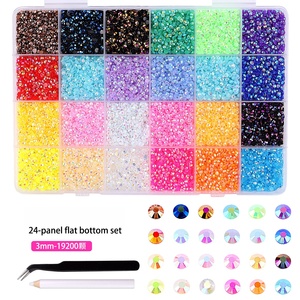 Juego <span class=keywords><strong>de</strong></span> Brocas <span class=keywords><strong>de</strong></span> Resina <span class=keywords><strong>de</strong></span> Colores Mezclados <span class=keywords><strong>de</strong></span> Lujo, 3/4/5 mm, 24/28/40 Rejillas, Diamantes <span class=keywords><strong>de</strong></span> Imitación para Manualidades, Decoración <span class=keywords><strong>de</strong></span> Ropa y Teléfonos - Product Image 6