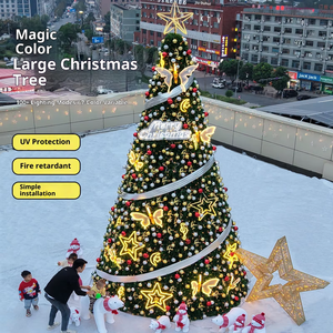 Premium Giant Christmas <b>Tree</b> with Sturdy Holder and Built-in <b>Lights</b> Luxury Artificial Christmas <b>Tree</b> and Decorations - Product Image 2