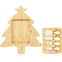 Planche à découper en bois en forme de sapin de Noël avec plateaux de rangement, design moderne, multifonctionnelle pour armoire et cuisine