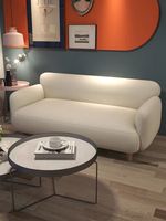 Canapé moderne minimaliste en tissu monobloc, confortable, rembourrage en éponge haute densité, pieds en bois massif, mobilier de maison