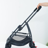 Chiens grand vélo de voyage/jogger animaux poussettes 360 vue petit chariot pliant noir pliable chariot de voyage