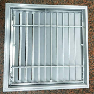 Kustom Modern tahan lama aluminium Aloi persegi kembali Ventilasi udara Mesh Louvered penutup pemanas AC Outlet pemasangan mudah - Product Image 2