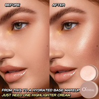 Crème illuminatrice O'CHEAL 3 en 1 pour le visage, maquillage hydratant, fini naturel, longue tenue, brillant, scintillant pour les yeux et le visage