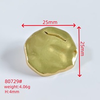 Kancing Shank Paduan Seng Emas Matte Berkualitas Tinggi 25mm untuk Jaket dan Sweater Wanita - Merek JQR Model 80729 Jahitan Mewah