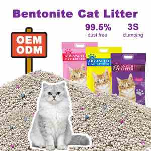 Litière pour chat en vrac, vente en gros, OEM, 10L, litière pour chat en bentonite, faible teneur en poussière, forme de boule, arena para gatos - Product Image 1