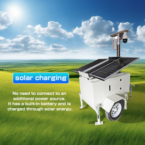 Remorque CCTV mobile extérieure personnalisée à énergie solaire pour chantiers temporaires, équipée de l'IA Edge - Product Image 6