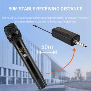 TNH UM-PU01 UHF Plug and Play Wireless Pro doppio microfono rumore Home Karaoke palco MIC dinamico universale KTV - Product Image 4