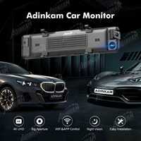 ADINKAM Kamera Dasbor 4-Kanal Layar Sentuh 11-inci WiFi ADAS Monitor Parkir Super Night Vision G-Sensor 12V Depan/Belakang 4K 24 Jam