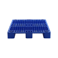 Palet de Plástico Apilable de 3 Niveles con Superficie de Rejilla para Almacenamiento en Almacén, Resistente, 1200x1000mm, para Montacargas, con Logotipo Personalizado, 4 Vías, 4T