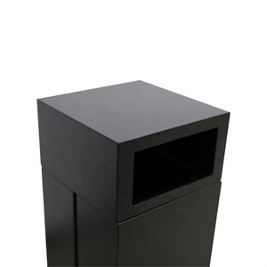 Custom Outdoor Steel Iron Garbage <strong>Trash</strong> Can <strong>Storage</strong> <strong>Outside</strong> Park Metal Rubbish Litter Bin Patio Commercial Recycle Waste Bin - Product Image 6