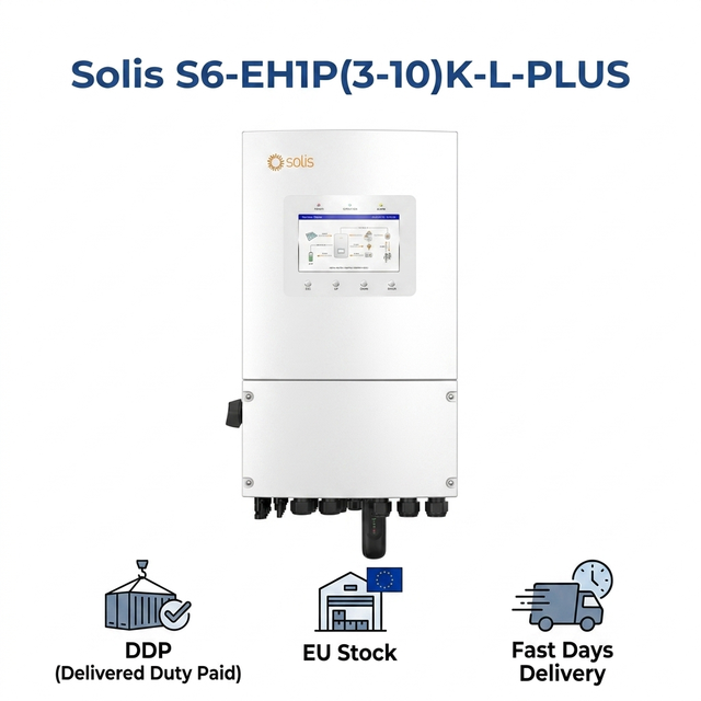 Solis Hybrid Inverter S6-EH1P(3-10)K-L-PLUS 3-10kW Single Phase Low Voltage Hybrid Solar Inverter 2 MPPT for Home Storage