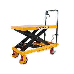 Entrepôt 300kg <span class=keywords><strong>Table</strong></span> élévatrice manuelle à ciseaux Mécanisme de levage <span class=keywords><strong>Table</strong></span> élévatrice à ciseaux fixe Chariot hydraulique - Product Image 1