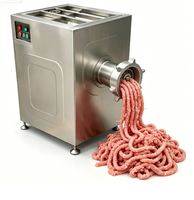 Hachoir à viande vertical électrique professionnel de qualité alimentaire pour boucherie, idéal pour la transformation de la viande et la fabrication de saucisses