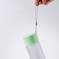 Bouteille d'eau ronde en plastique givré de 600/800 ml, sans BPA, grande capacité, Sport, Transparent, passoire à thé Portable, tasses à eau