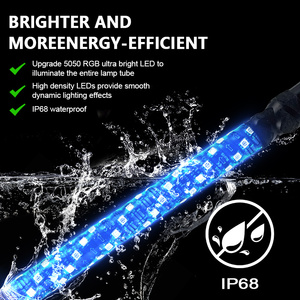 Nuevo RGB espiral <span class=keywords><strong>Chasing</strong></span> Color 0,8 pulgadas de diámetro Led látigo luces coche antena Led Luz 1 pie para Polaris RZR Can-Am Maverick X3 - Product Image 5