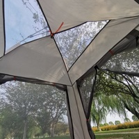 Tente de camping autoportante à montage rapide, entièrement en maille, avec bâche de protection météo enroulable et pare-pluie amovible pour l'extérieur