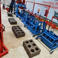 Machine à briques en béton manuelle 4-45 à poussée directe, haute efficacité, facile à utiliser, pour la production de briques creuses et de pavés