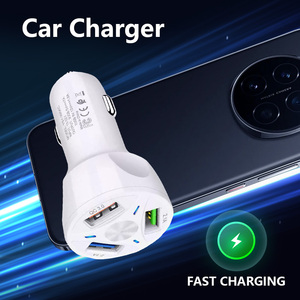 Nueva Tecnología 2025 Cargador de Coche Portátil de Alta Calidad de 35W con 3 Puertos USB de Carga Rápida QC 3.0 de Aleación de Aluminio para Laptop y Scooter - Product Image 3