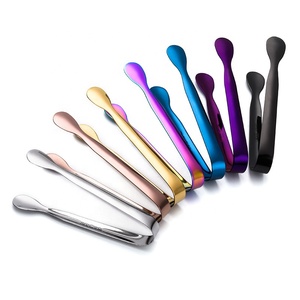 YJ Merveilleux personnalisé 304 pinces de qualité alimentaire en acier inoxydable petits ustensiles de service pour les fêtes restauration pinces en <span class=keywords><strong>or</strong></span> - Product Image 1