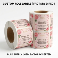 Stiker Kemasan Lilin Aromaterapi Gulungan, Film Perekat Vinyl Tahan Panas Untuk Identifikasi Wadah Gelas Tumbler
