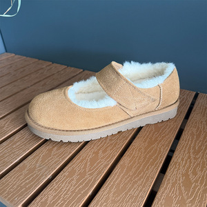 Bottes de neige en cuir pour femmes, nouvelle collection hiver 2026, semelle épaisse, chaudes, en cuir véritable avec doublure en polaire et coton, chaussures en coton - Product Image 6