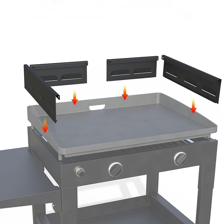 Wind Guard For Blackstone 36 Inch Griddle, Blackstone Griddle Accessories For Outdoor Barbecue, Magnetic Stainless Steel Wind Screen, Compatible With Rear Grease Cup