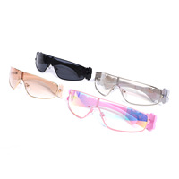Lunettes de soleil rétro surdimensionnées roses unisexe, style streetwear futuriste punk, pour l'extérieur