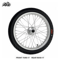 Kit de roues Supermoto de 17 pouces pour Surron Light Bee X LBX Talaria MX4 MX3 X3 Segway X260 70/90-17 90/80-17 Pneu de vélo électrique sur route