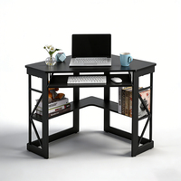Bureau de travail moderne, durable et simple pour la maison ou le bureau, avec étagère de rangement et bureau d'ordinateur d'angle multifonctionnel