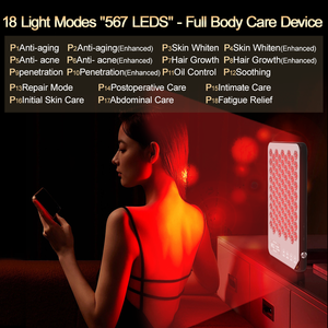 Lampu Terapi Inframerah Portabel untuk Pereda Nyeri dengan Panjang Gelombang Khusus 660nm 850nm, Perangkat Terapi Cahaya Merah untuk Seluruh Tubuh - Product Image 5