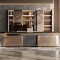 Bureau de direction moderne de luxe en forme de L, en bois, étanche, convertible, modulaire, extensible Tiankang BTCG-64 pour usage commercial