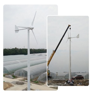 กังหันลมผลิตไฟฟ้า 3KW 380VAC เครื่องกำเนิดไฟฟ้าพลังงานลม 48V 96V 120V 220V แรงดันไฟฟ้า 3000W กังหันลมพร้อมใบพัด FRP ขนาด 1950 มม. สำหรับใช้ในบ้าน ได้รับมาตรฐาน CE F - Product Image 1