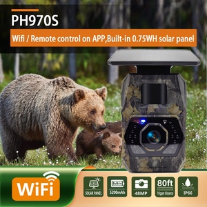 Mini caméra de surveillance sans fil WiFi, alimentée par énergie solaire, batterie 5200mAh, 48MP, vision nocturne LED 940nm sans éclairs, étanche IP66, pour l'observation de la faune - Product Image 3