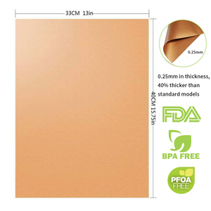 Juego de 5 esteras de <span class=keywords><strong>parrilla</strong></span> de cobre resistentes al calor, reutilizables, fáciles de limpiar, antiadherentes, para barbacoa y hornear, nuevos productos - Product Image 2