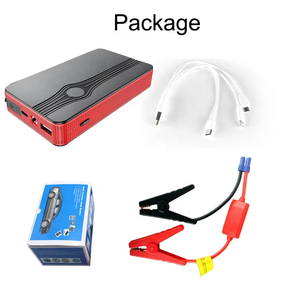 Xách tay 12V 600A xe màu đỏ Pin nhảy khởi động công suất cao khẩn cấp cung cấp điện cho xe ô tô xe tải xe máy LED ánh sáng 10000mAh - Product Image 2