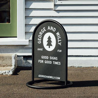 Support d'affichage vertical extérieur de style influenceur pour café et gîte, panneau directionnel d'entrée, panneau publicitaire sur pied personnalisé