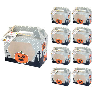 Hộp đựng tay Halloween bí ngô biểu hiện ma quái hộp Giấy Halloween bao bì kẹo Mở Cửa Sổ hộp cầm tay - Product Image 4