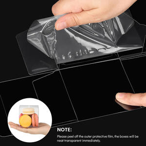 Faveur claire Cube <span class=keywords><strong>en</strong></span> plastique Transparent traiter les boîtes de ruban bonbons Goodie cadeau petite boîte d'emballage <span class=keywords><strong>en</strong></span> plastique de <span class=keywords><strong>bombe</strong></span> de cacao chaud individuel - Product Image 4