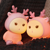 Lampe de table portable personnalisée en silicone souple en forme de dragon, avec éclairage doux, capteur tactile USB, veilleuse LED pour chambre d'enfant