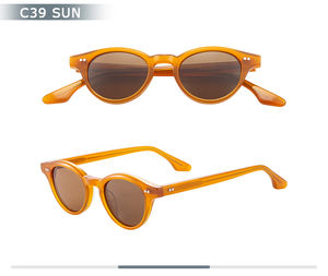 クロスボーダーバイザーラウンドサングラスメンズサングラスレディースハイエンドアセテート素材サングラス - Product Image 6